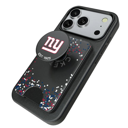 New York Giants Confetti PopSockets MagSafe-Compatible PopWallet+