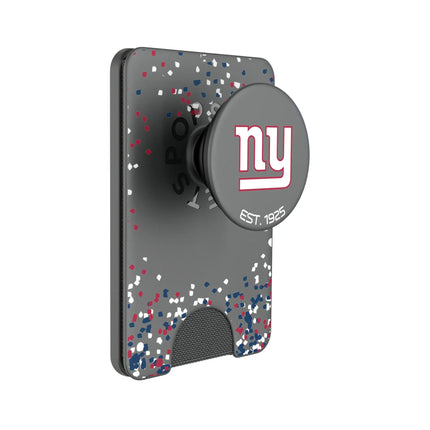New York Giants Confetti PopSockets MagSafe-Compatible PopWallet+