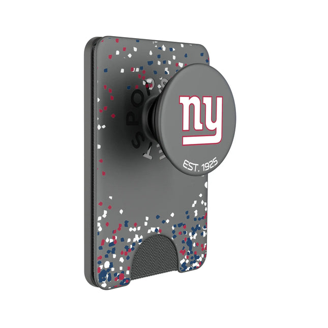 New York Giants Confetti PopSockets MagSafe-Compatible PopWallet+