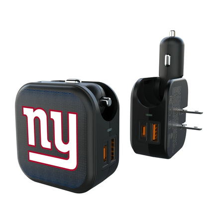 New York Giants Linen 2 in 1 USB A/C Charger
