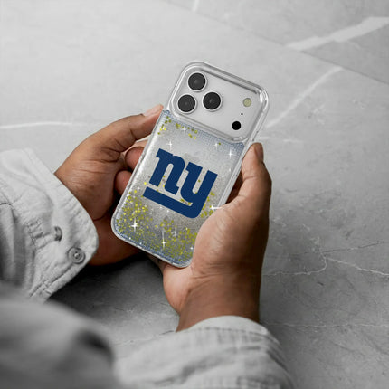 New York Giants Linen Glitter Phone Case for Apple iPhone