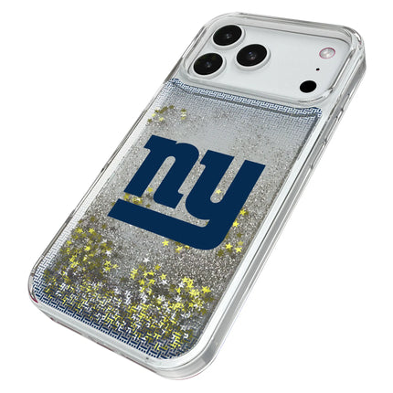 New York Giants Linen Glitter Phone Case for Apple iPhone