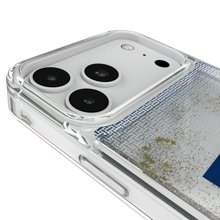 New York Giants Linen Glitter Phone Case for Apple iPhone
