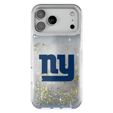 New York Giants Linen Glitter Phone Case for Apple iPhone