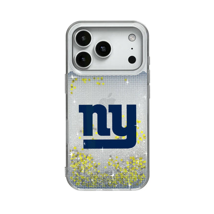 New York Giants Linen Glitter Phone Case for Apple iPhone