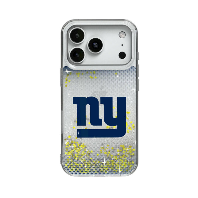 New York Giants Linen Glitter Phone Case for Apple iPhone