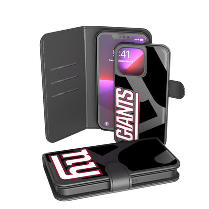 New York Giants Monocolor Tilt Wallet Phone Case for Apple iPhone