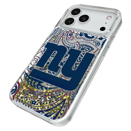 New York Giants Paisley Glitter Phone Case for Apple iPhone