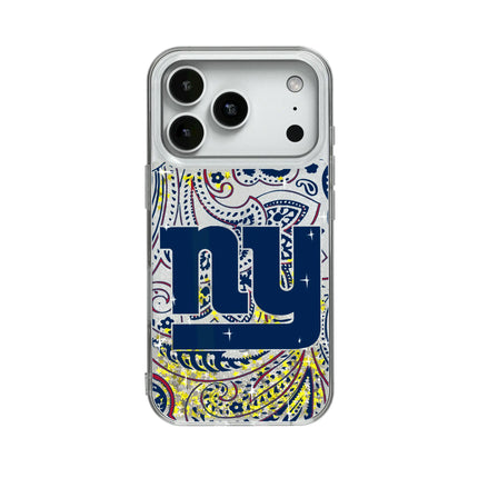 New York Giants Paisley Glitter Phone Case for Apple iPhone