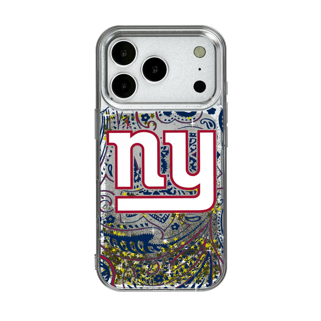 New York Giants Paisley Glitter Phone Case for Apple iPhone