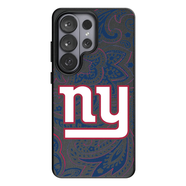 New York Giants Paisley MagSafe Compatible Phone Case for Samsung Galaxy