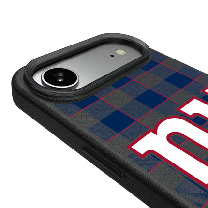 New York Giants Plaid MagSafe Compatible Phone Case for Apple iPhone