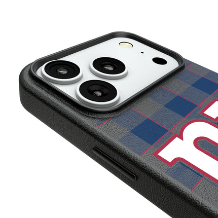 New York Giants Plaid MagSafe Compatible Phone Case for Apple iPhone
