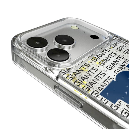 New York Giants Text Backdrop Glitter Phone Case for Apple iPhone