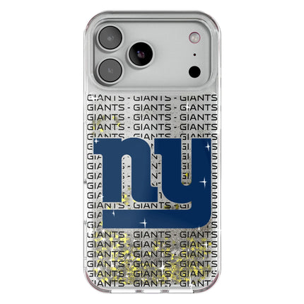 New York Giants Text Backdrop Glitter Phone Case for Apple iPhone