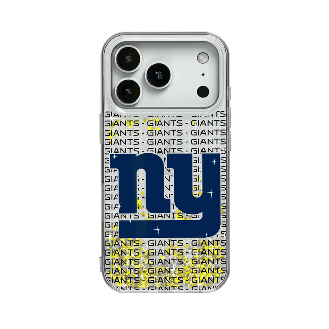 New York Giants Text Backdrop Glitter Phone Case for Apple iPhone