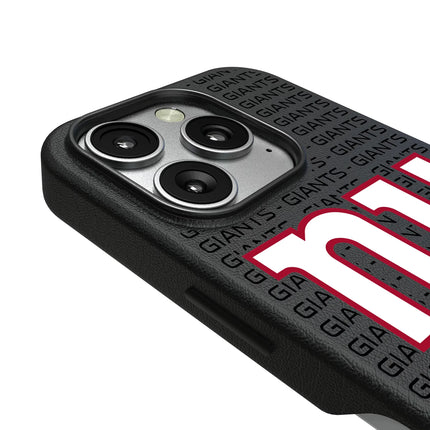 New York Giants Text Backdrop MagSafe Compatible Phone Case for Apple iPhone