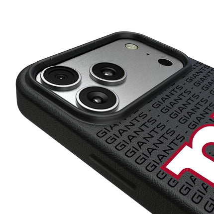 New York Giants Text Backdrop MagSafe Compatible Phone Case for Apple iPhone