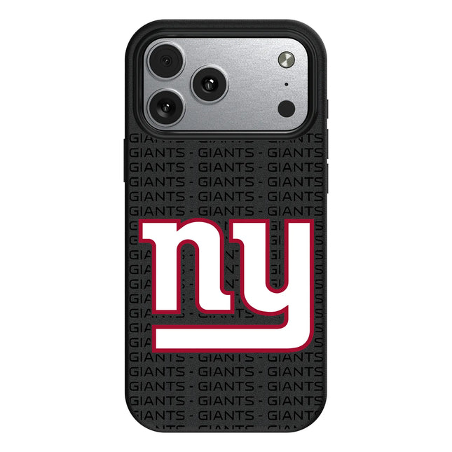 New York Giants Text Backdrop MagSafe Compatible Phone Case for Apple iPhone