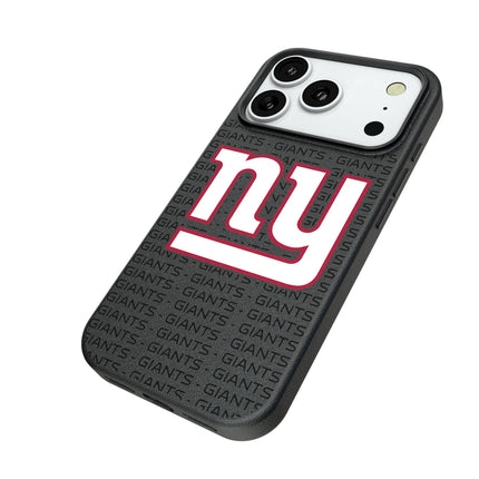 New York Giants Text Backdrop MagSafe Compatible Phone Case for Apple iPhone