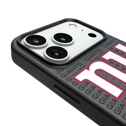 New York Giants Text Backdrop MagSafe Compatible Phone Case for Apple iPhone