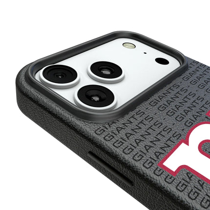 New York Giants Text Backdrop MagSafe Compatible Phone Case for Apple iPhone
