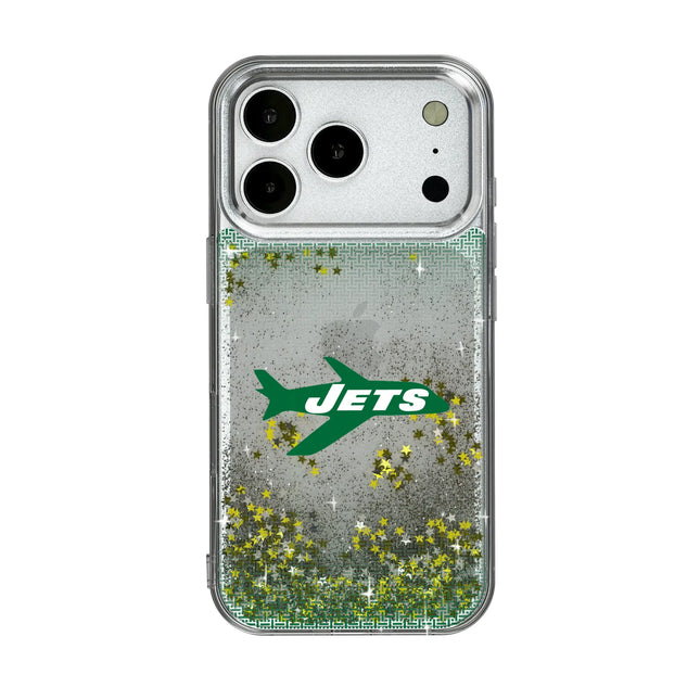 New York Jets 1963 Historic Collection Linen Glitter Phone Case for Apple iPhone