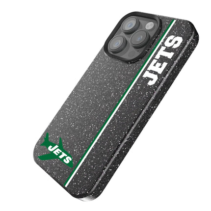 New York Jets 1963 Historic Collection Sidebar Black Bling Phone Case for Apple iPhone