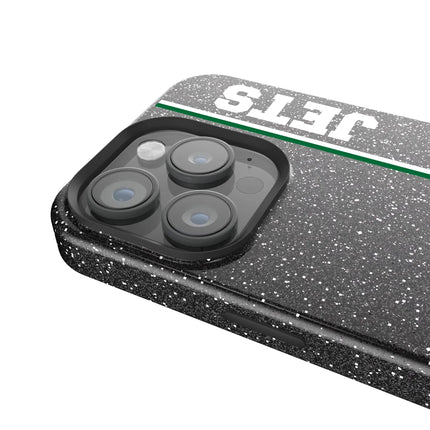 New York Jets 1963 Historic Collection Sidebar Black Bling Phone Case for Apple iPhone