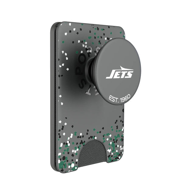 New York Jets Confetti PopSockets MagSafe-Compatible PopWallet+