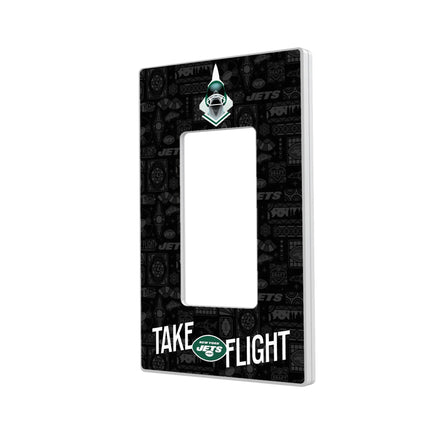 New York Jets Deco Hidden-Screw Light Switch Plate