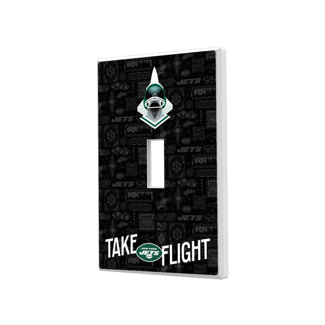 New York Jets Deco Hidden-Screw Light Switch Plate