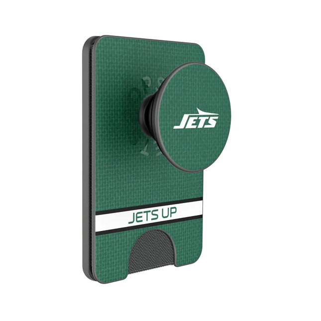 New York Jets Endzone Solid PopSockets MagSafe-Compatible PopWallet+