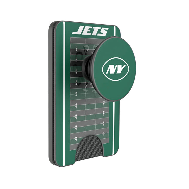 New York Jets Field PopSockets MagSafe-Compatible PopWallet+