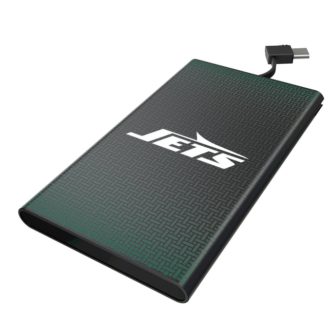 New York Jets Linen 5000mAh Flat Powerbank