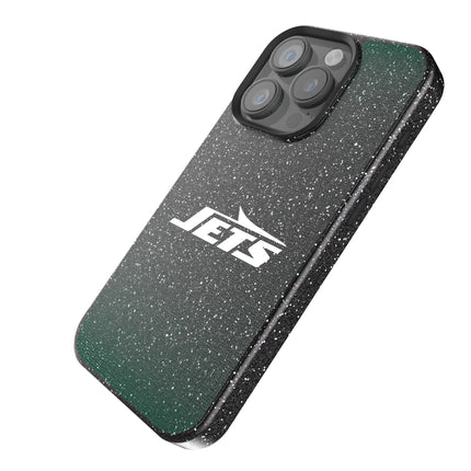 New York Jets Linen Black Bling Phone Case for Apple iPhone