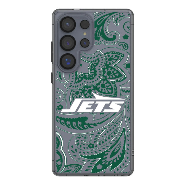 New York Jets Paisley Clear Phone Case for Samsung Galaxy