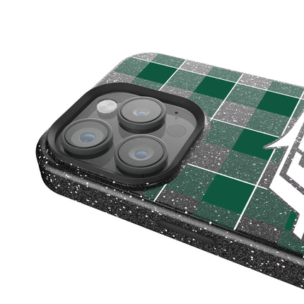 New York Jets Plaid Black Bling Phone Case for Apple iPhone