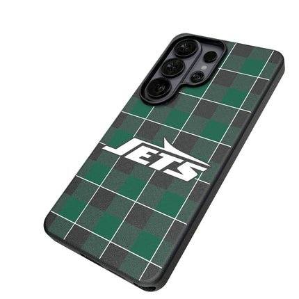 New York Jets Plaid MagSafe Compatible Phone Case for Samsung Galaxy