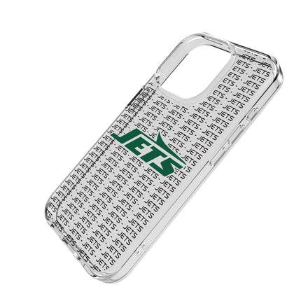 New York Jets Text Backdrop Clear Phone Case for Apple iPhone