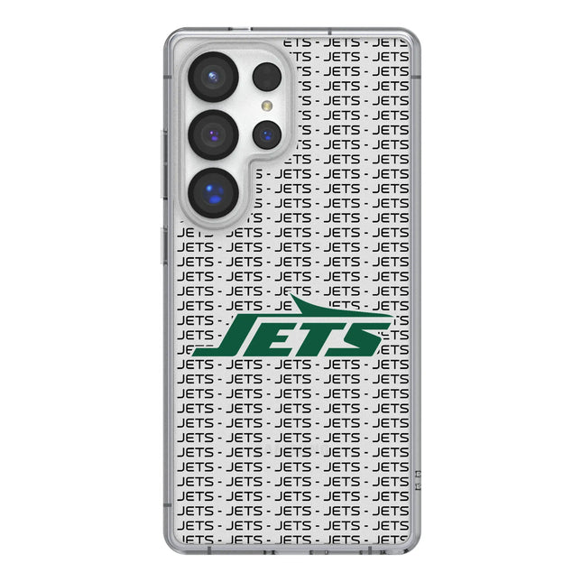 New York Jets Text Backdrop Clear Phone Case for Samsung Galaxy