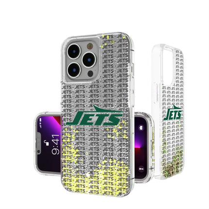 New York Jets Text Backdrop Glitter Phone Case for Apple iPhone