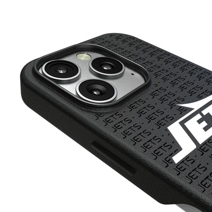 New York Jets Text Backdrop MagSafe Compatible Phone Case for Apple iPhone