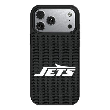 New York Jets Text Backdrop MagSafe Compatible Phone Case for Apple iPhone