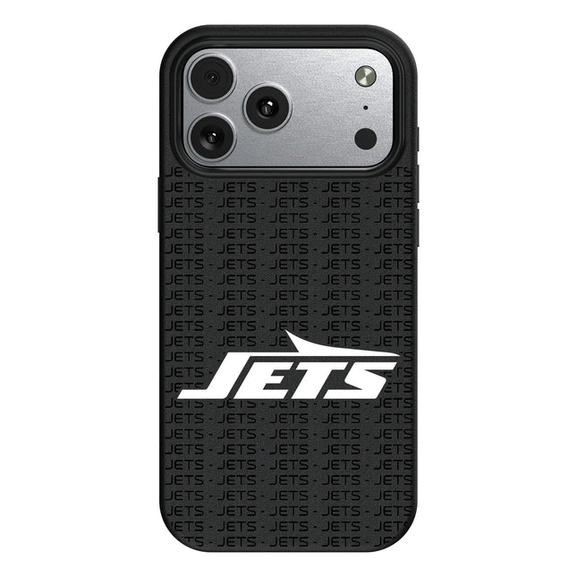 New York Jets Text Backdrop MagSafe Compatible Phone Case for Apple iPhone
