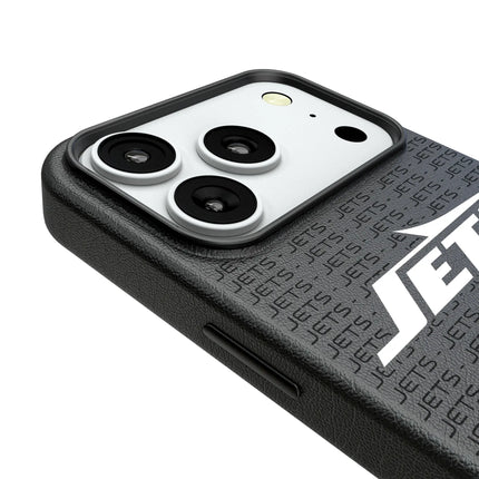 New York Jets Text Backdrop MagSafe Compatible Phone Case for Apple iPhone