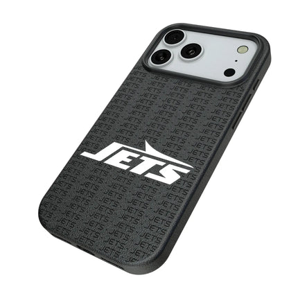 New York Jets Text Backdrop MagSafe Compatible Phone Case for Apple iPhone
