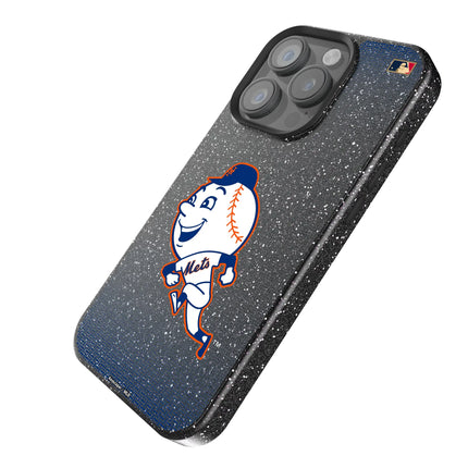 New York Mets 2014 - Cooperstown Collection Linen Black Bling Phone Case for Apple iPhone