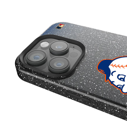 New York Mets 2014 - Cooperstown Collection Linen Black Bling Phone Case for Apple iPhone