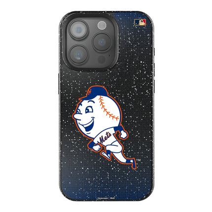 New York Mets 2014 - Cooperstown Collection Linen Black Bling Phone Case for Apple iPhone